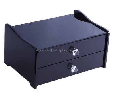 Custom top quality 2 drawers acrylic display box DBS-046
