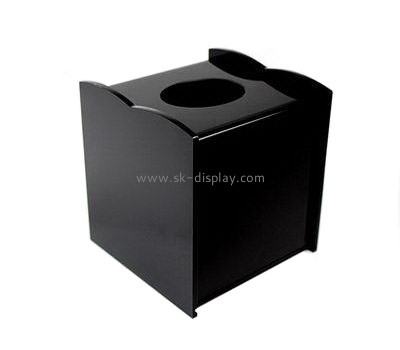 Factory direct wholesale square black acrylic tissue paper box DBS-052