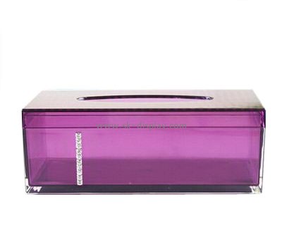 Hot sale acrylic plastic storage box with lid facial tissue box mini acrylic favor box DBS-099