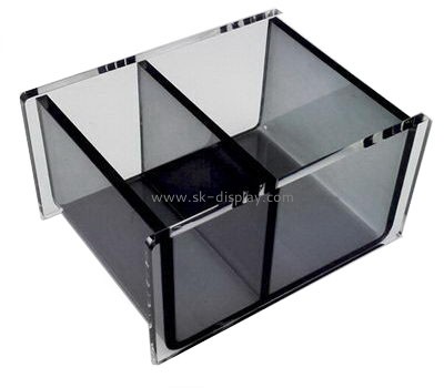 Acrylic tissue box wholesale custom printed tissue box clear acrylic box with dividers DBS-107