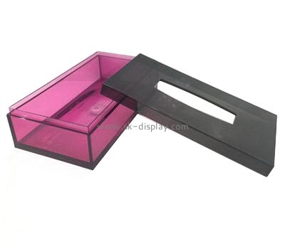 Factory custom design plastic box wall mounted tissue box holder transport box DBS-109