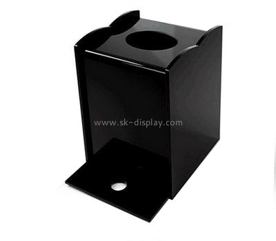 Hot selling acrylic plastic compartment box black acrylic box tissue box wholesale DBS-117