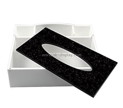 Fashion design acrylic plastic box with dividers fashion box  tissue paper box design DBS-119