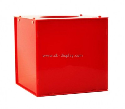 Custom acrylic plastic plexiglass display case raffle ticket boxes DBS-146