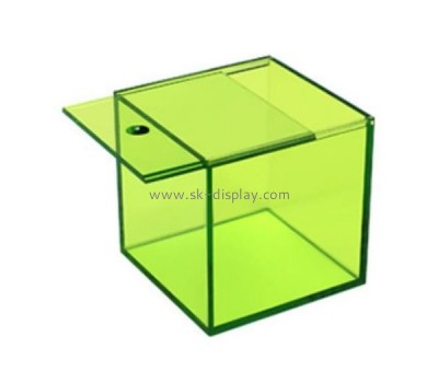Perspex manufacturers custom acrylic storage containers box with sliding lid DBS-214