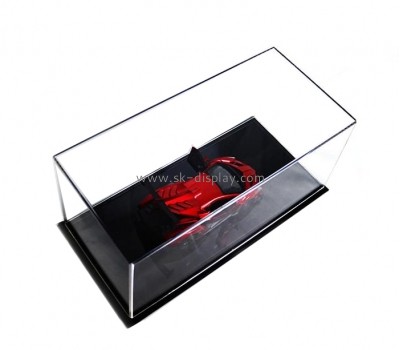 Acrylic factory customize plexiglass showcase with black base DBS-1154