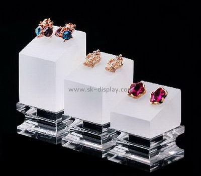 Custom clear acrylic block jewelry display acrylic earring display stand JD-082