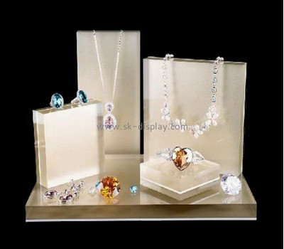 Factory direct sale acrylic display blocks counter display necklace and earring display stands JD-127