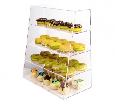 Clear plexiglass cake display case with dividers FD-040