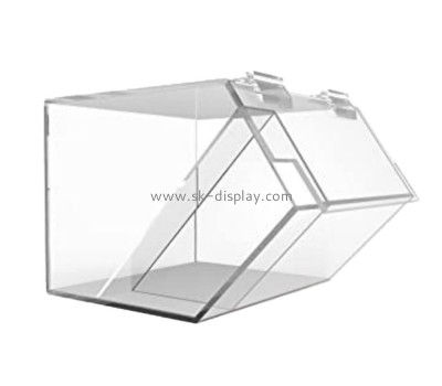 Wholesale acrylic small acrylic box plexiglass food display case acrylic display case FD-080
