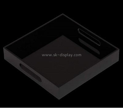 Acrylic manufacturer custom acrylic serving tray with handles serving coffee food breakfast STS-143