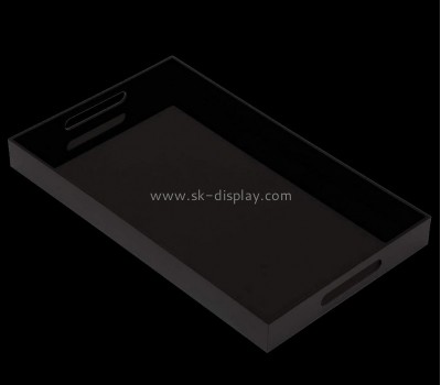​ Acrylic manufacturer custom perspex serving tray plexiglass ottoman tray with handles STS-148