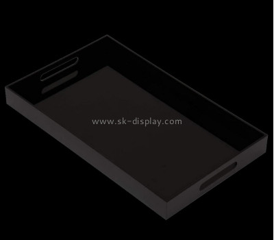 ​ Acrylic manufacturer custom perspex serving tray plexiglass ottoman tray with handles STS-148