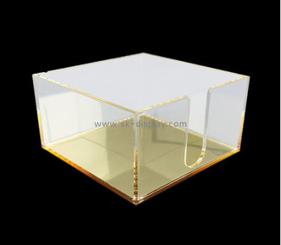 Lucite manufacturer custom acrylic notepad holder plexiglass facial tissue paper holder STS-156