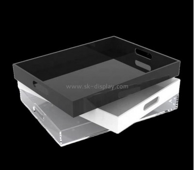 Acrylic supplier custom plexiglass coffee tray perspex tea serving tray STS-159