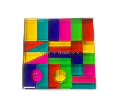 Acrylic manufacturer custom plexiglass rainbow building block set AB-255