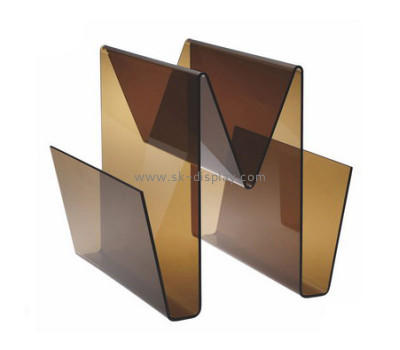 OEM custom acrylic magazine holder W shape BD-1073