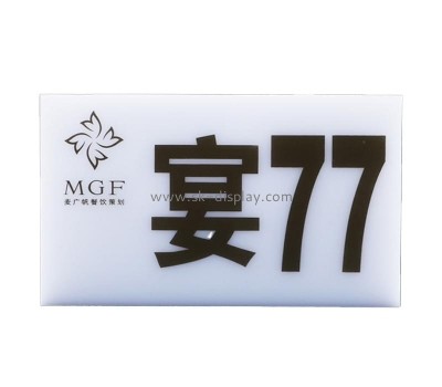 Plexiglass factory custom acrylic table number sign perspex restaurant table number sign BD-1079