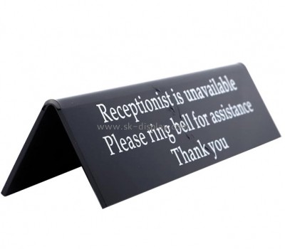 Acrylic factory custom plexiglass reception desk notice sign perspex notice sign BD-1084