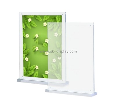 Plexiglass factory custom acrylic sign stand lucite desktop frame sign BD-1111