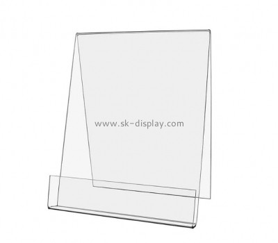 Acrylic manufacturer custom plexiglass sign holder lucite V shape sign holder BD-1115