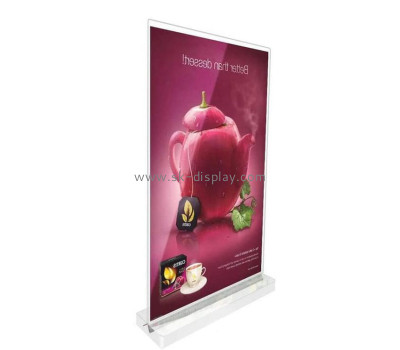 Acrylic supplier custom plexiglass tabletop sign holder lucite tabletop advertising sign holder BD-1117