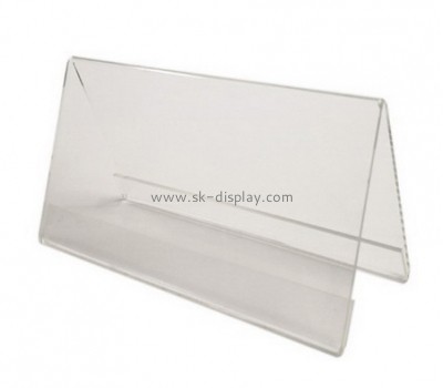 Acrylic factory custom plexiglass sign holder perspex V shape sign holder BD-1116