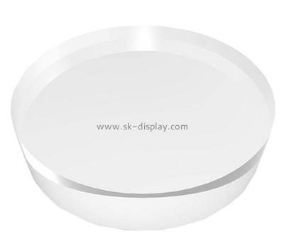 Custom round clear acrylic display block AB-043