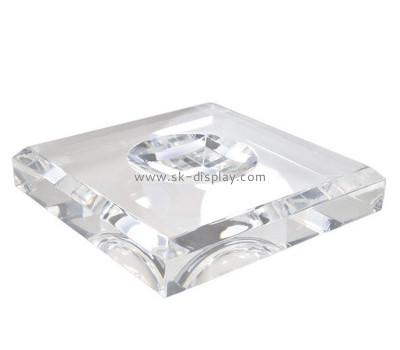 Custom clear lucite beveled soap dish block AB-123