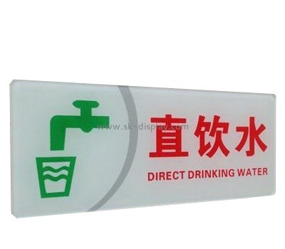 White acrylic direct drinking water sign with printing SOD-041