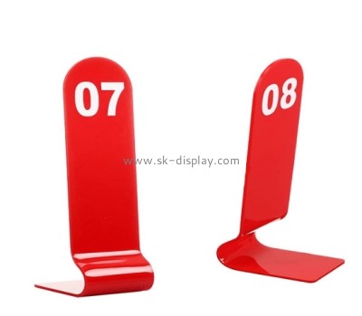 Acrylic table number sign holder with printing SOD-043