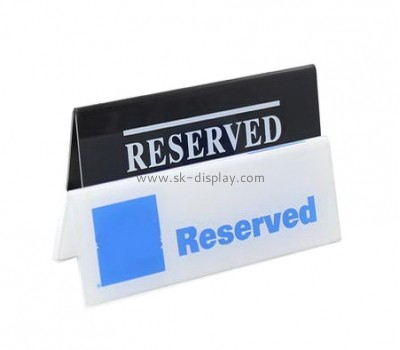 Acrylic display stand manufacturers customized acrylic sign display table reserved sign template SOD-149