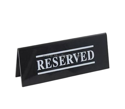 Perspex manufacturers customized acrylic sign stand reserved sign holders SOD-152