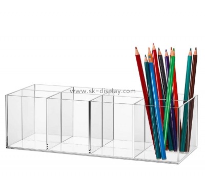Acrylic items manufacturers customized plexiglass pen and pencil holder SOD-164