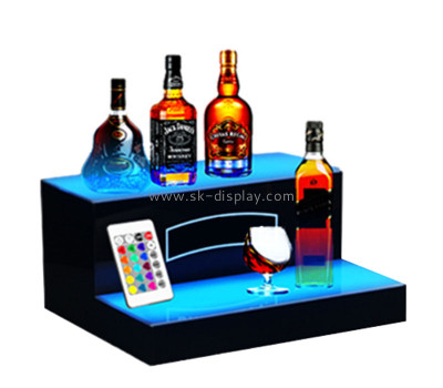 Acrylic display supplier custom plexiglass luminous wine seat ladder display stand KLD-076