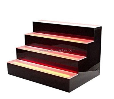 Perspex display supplier custom acrylic LED display stand ladder wine seat KLD-079