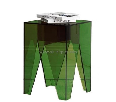 Plexiglass furniture supplier custom acrylic side table perspex small coffee table AFS-582
