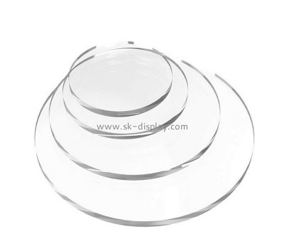 Plexiglass display supplier custom acrylic round circle discs for cake decoration CA-088