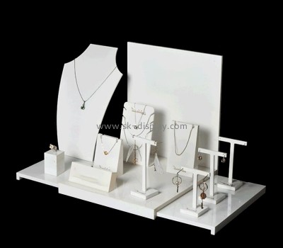 Acrylic products manufacturer custom counter top plexiglass jewelry display stand JD-213