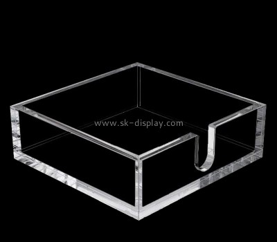 Acrylic manufacturer custom plexiglass notepad holder tray lucite organizer tray STS-182