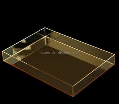 Acrylic products supplier custom plexiglass bathroom organizer tray STS-191