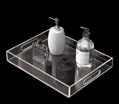 Plexiglass item supplier custom acrylic decorative tray serving trays with handles STS-196