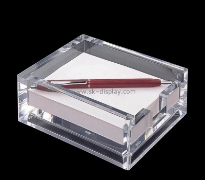 Plexiglass item manufacturer custom acrylic notepad holder for office, dorm, desk STS-195