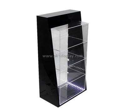 Custom acrylic lighted curio cabinet corner LDD-085
