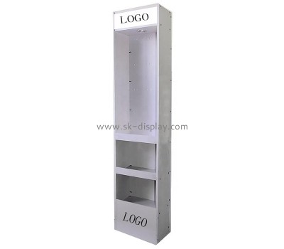 Acrylic manufacturer customized plexiglass tall display cabinet with lights LDD-077