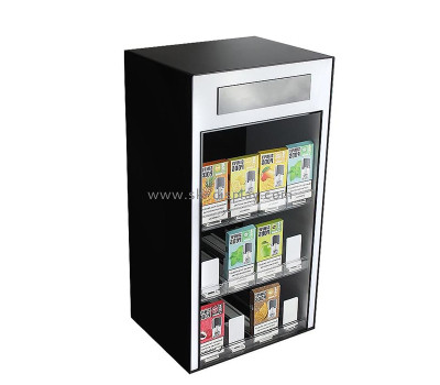 Acrylic supplier customized black lighted curio cabinet LDD-079