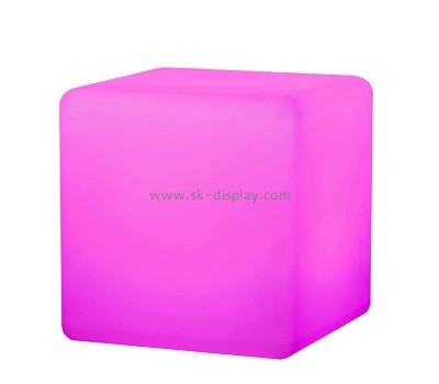Perspex item supplier custom acrylic magic LED light cube stool LDD-089