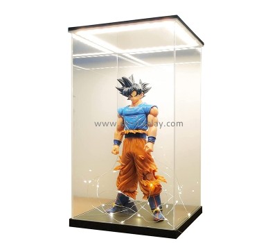 Lucite item manufacturer custom acrylic display case for collectibles with LED light LDD-092