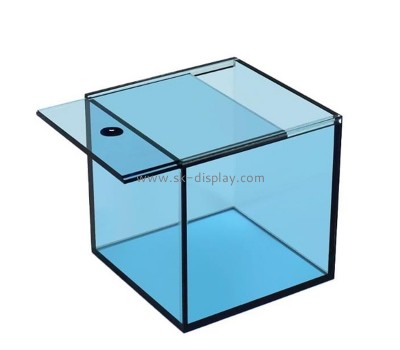 OEM custom acrylic sliding lid box lucite storage box DBS-1234