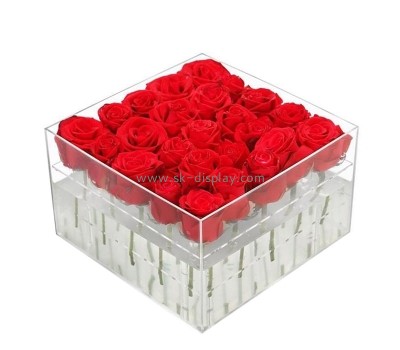 OEM supplier customized acrylic rose box plexiglass flower box DBS-1239